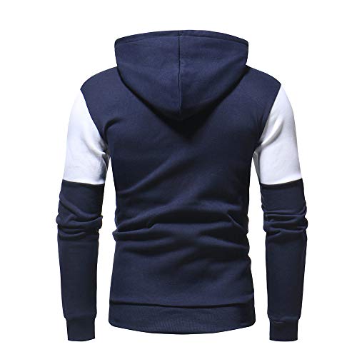 Hombres Sudadera con Capucha Casual Tops Deporte Blusa Manga Larga De Patchwork Blanca Beisbol Divertidas Camuflaje Calavera Camisas Otoño riou