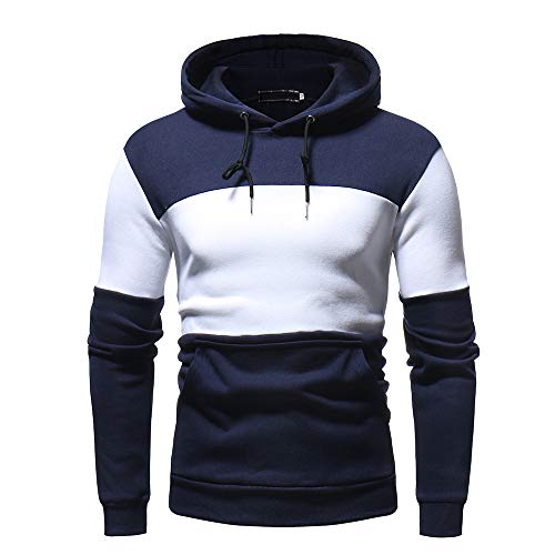 Hombres Sudadera con Capucha Casual Tops Deporte Blusa Manga Larga De Patchwork Blanca Beisbol Divertidas Camuflaje Calavera Camisas Otoño riou