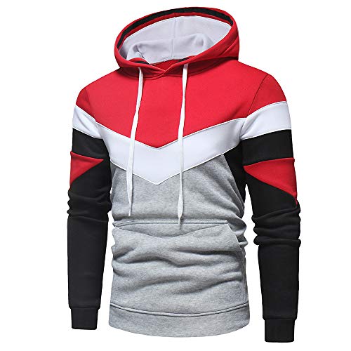 Hombres Sudadera con Capucha Casual Tops Deporte Blusa Manga Larga De Patchwork Blanca Beisbol Divertidas Camuflaje Calavera Camisas Otoño riou