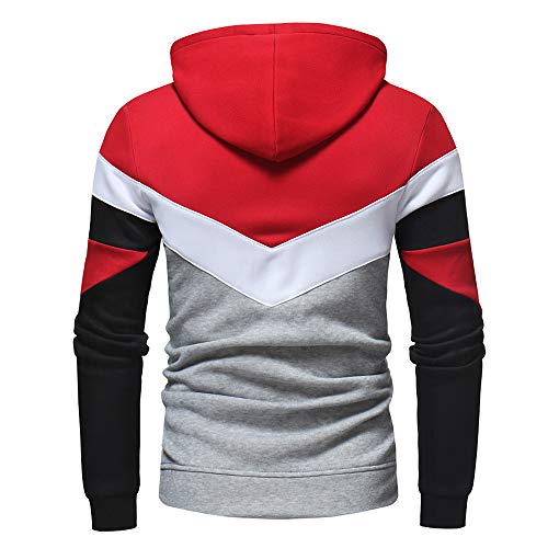 Hombres Sudadera con Capucha Casual Tops Deporte Blusa Manga Larga De Patchwork Blanca Beisbol Divertidas Camuflaje Calavera Camisas Otoño riou