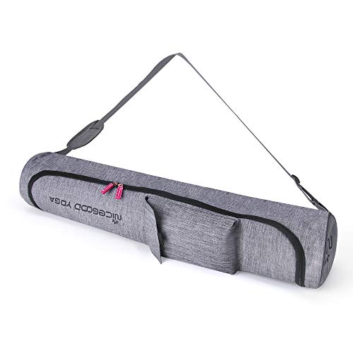 HomdMarket Bolsa de Estera de Yoga Bolsas de Transporte Cubierta de Lona Impermeable con Bolsillos para Equipo de Yoga Bolsa de 72 cm Correa Ajustable y Larga, fácil Acceso