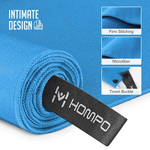 HOMPO Toalla de Microfibra - Secado rápido, Ligera, Absorbente, Suave y grante Yoga, Fitness, Playa, Gimnasio