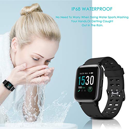 HOMVILLA Cronometros Deportivos, Fitness Tracker, Pulsera de Actividad, Reloj Inteligente Impermeable con Pulsómetro Monitor de Sueño Smartwatch para Mujer Hombre Niños Compatible con iOS y Android