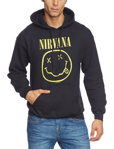 Hooded Sweatshirt (Unisex-S) Smiley (Black)