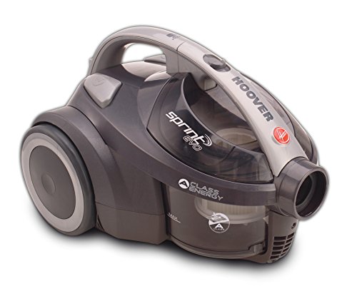 Hoover Sprint Evo SE41 - Aspirador sin bolsa, Sistema ciclónico, Filtro EPA, Cepillo para suelos duros y alfombra, 700W, Depósito fácil de vaciar 1,5L, 80dBA, Cable 7,5m, Potencia fija, Gris