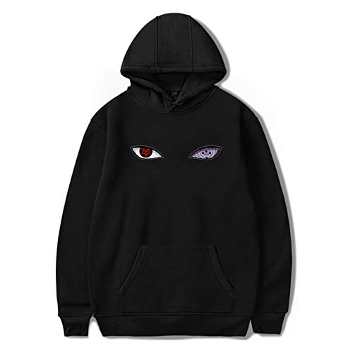 HOSD 2018 Harajuku Anime Hoodies Naruto Uchiha Uzumaki Hatake Eyes Printing Pullover Sudadera Hip Hop Streetwear