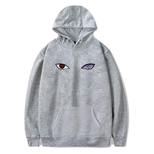 HOSD 2018 Harajuku Anime Hoodies Naruto Uchiha Uzumaki Hatake Eyes Printing Pullover Sudadera Hip Hop Streetwear