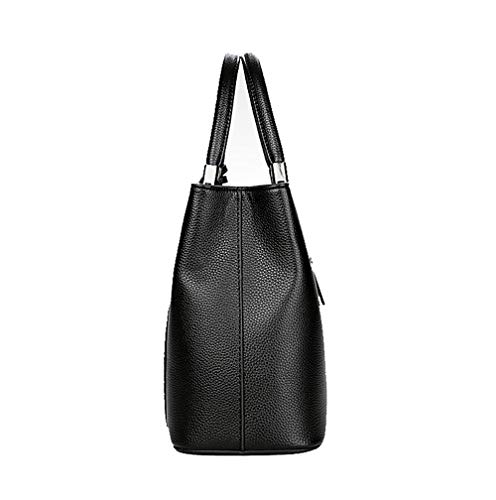 HOUADDY Dama de la moda bolso de piel de cocodrilo bolsa diagonal bandolera bolso,Black,L