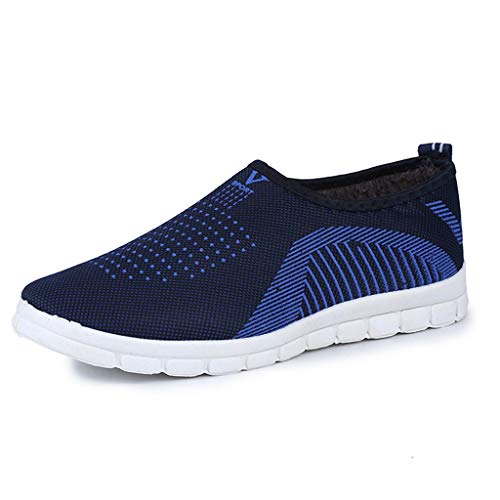 HOUMENGO Zapatos Deporte Mujer Zapatillas Deportivas Correr Gimnasio Casual Zapatos De Andar con Punta Redonda para Invierno, Mocasines, Zapatos para Caminar