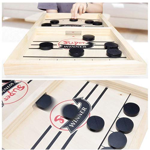 HOWADE Fast Sling Puck Game, Catapult Chess Bumper 2 en 1 Slingshot Table Winings Hockey sobre Hielo Ganador Juego de Mesa Juguete para Padres e Hijos