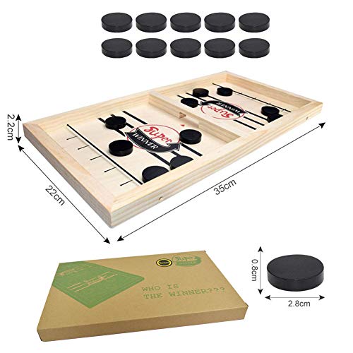 HOWADE Fast Sling Puck Game, Catapult Chess Bumper 2 en 1 Slingshot Table Winings Hockey sobre Hielo Ganador Juego de Mesa Juguete para Padres e Hijos