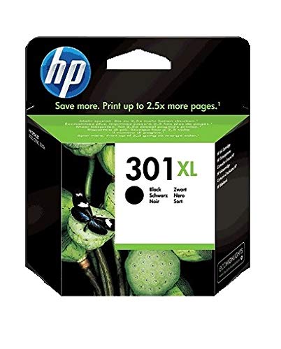 HP 301XL CH563EE, Cartucho de Tinta Original de alto rendimiento, negro, compatible con impresoras de inyección de tinta HP DeskJet 1050, 2540, 3050;OfficeJet 2620,4630;ENVY 4500,5530
