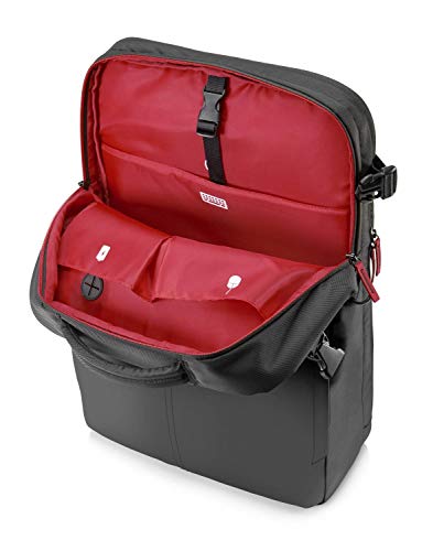 HP OMEN - Mochila para portátiles gaming de hasta 17.3" (bolsillos internos, malla ajustable, espalda acolchada), color negro y rojo