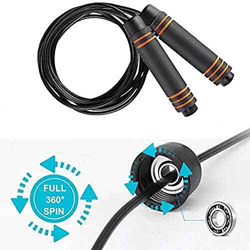 HSY SHOP Crossfit Jump Rope para Hombre Mujer Cylinder Jump Rope Cable de Acero Ajustable Ultra Delgado