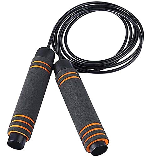 HSY SHOP Crossfit Jump Rope para Hombre Mujer Cylinder Jump Rope Cable de Acero Ajustable Ultra Delgado