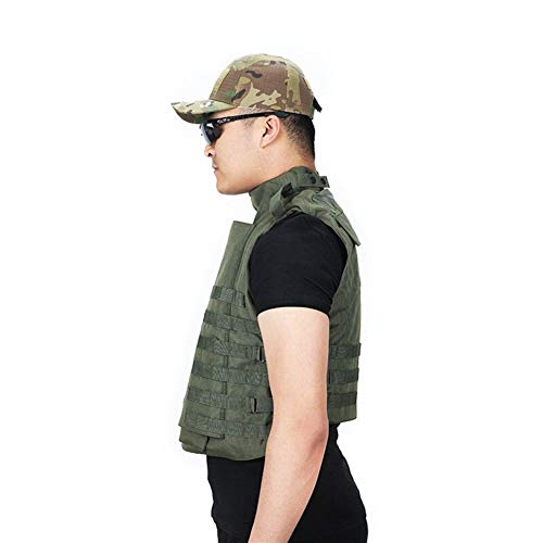 HUAJIANGHU Al Aire Libre Impermeables Militares Chalecos De Combate Equipo De Protección Entrenamiento Escalada Pesca Caza Chaleco Ajustable Chaleco Táctico Táctico (Color : Green, Size : One Size)