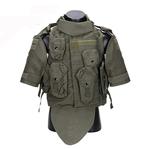 HUAJIANGHU Interceptor Chaleco Multifunción Chaleco Táctico De Combate Súper Camuflaje Protector Chaleco Chaleco Táctico De Combate Táctico (Color : Olive Drab)