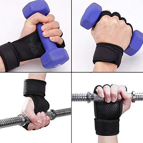 Hually Guantes de Fitness, 1 Par Guantes Gimnasio, para Entrenamiento Cruzado, Levantamiento de Pesas, Fitness, Kettlebells, Guantes de Entrenamiento Hombres Mujeres