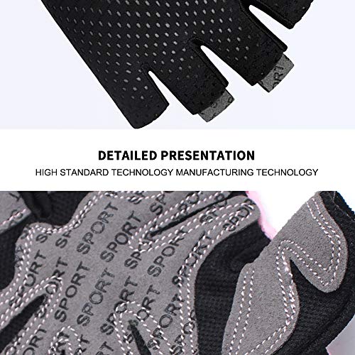 Hually Guantes Gimnasio para Hombre y Mujer, Gym Guantes Transpirable con Protección Completa de Muñeca y Palma, Antideslizante Guantes Crossfit para Levantamiento de Pesas, Musculación, Fitness (M)