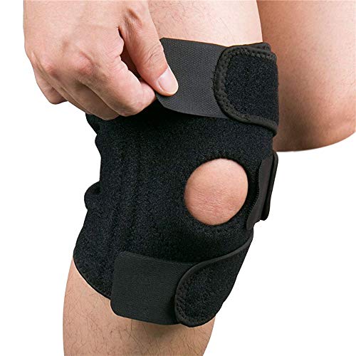 Hually Rodillera, Deportivas Equipo de Protección Transpirable Apoyo de la Rodilla con Bandas Especiales Antideslizantes y Fuertes Correas Bucle Ajustables Que Evitan Que La Rodillera Se Deslice.