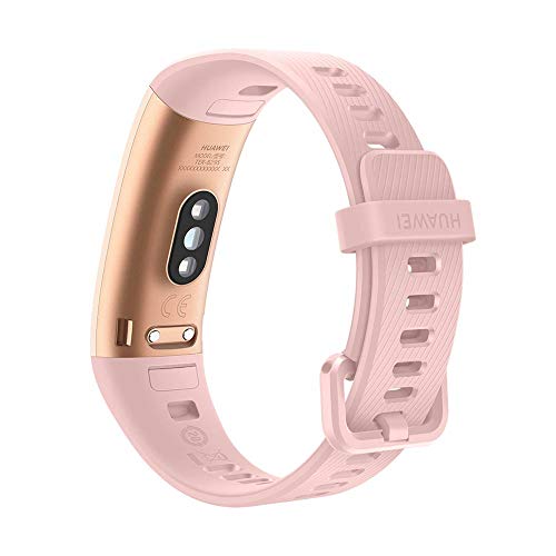 HUAWEI Band 4 Pro - Pulsera de actividad con pantalla AMOLED de 0.95 pulgadas, monitorización continua con TruSeen 3.5 24/7, monitoreo del sueño, GPS incorporado, 5 ATM, color pink gold