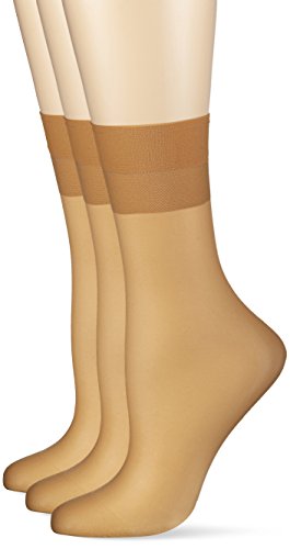 Hudson 030044 Calcetines, 15 DEN, Beige (Skin 0014), 39-42 (Pack de 3) para Mujer