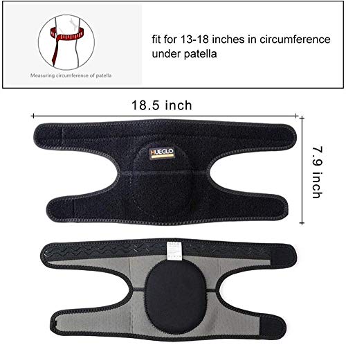 Hueglo Rodilleras Danza,1 Par Ajustables Rodilleras Deportivas de Esponja Apoyo de la Rodilla Unisex para Danza Yoga Deportes Ejercicio Voleibol Bicicleta Baloncesto,negro