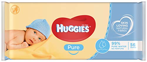 Huggies Pure Toallitas para Bebé - 18 paquetes de 56 unidades (1008 Toallitas)