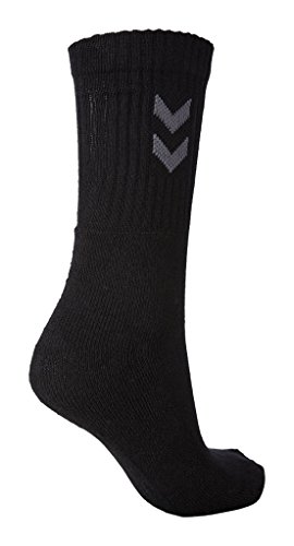 Hummel - Calcetines deportivos unisex (6 unidades, talla 36-40), color negro