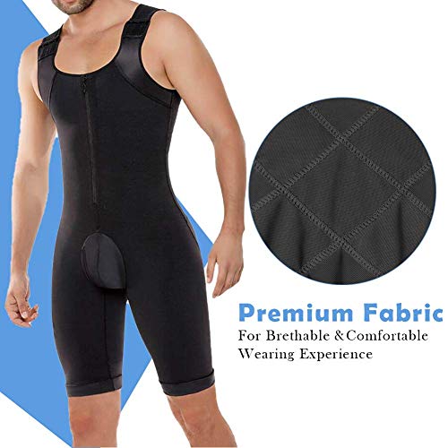 HuntDream Prendas de compresión Fajas Colombianas para Hombre Body Fajas Camisa Cremallera para Hombres Shaper