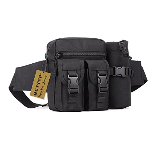 Huntvp Bolso de Cintura Mochila Táctical Bolso de Cintura Bolsa Riñonera Bandolera Cinturón Estilo Militar Bolso de Múltiple Función Riñoneras para Herramientas Mochila Ejércita Bolso Impermeable