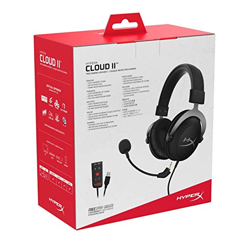 HyperX KHX-HSCP-GM Cloud II - Cascos de Gaming para PC/PS4/Mac, color gris