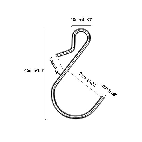 Hysagtek - 30 ganchos colgantes en forma de S con caja de almacenamiento