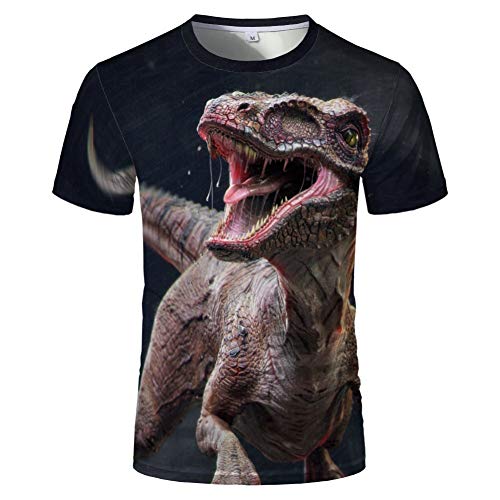 HYTR 3D Camisetas De Hombre 3D Animal World Jurassic Impreso Camiseta Moda Suelta Camiseta De Gran Tamaño S-4Xl XXXL
