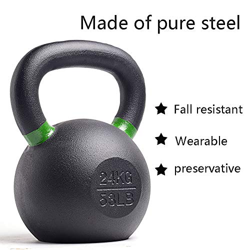 HYXXQQ Conjunto de Pesas Kettlebell de Hierro Fundido sólido 4 kg-28 kg Ideal para Entrenamiento de Cuerpo Completo y Entrenamiento de Fuerza Gimnasio en casa Equipo de Entrenamiento,28KG