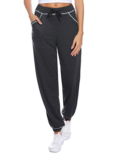 iClosam Pantalones Chandal Mujer Casuals Rayas AlgodóN De Deportivos Yoga Jogger Pantalon Sweatpants con Bolsillos