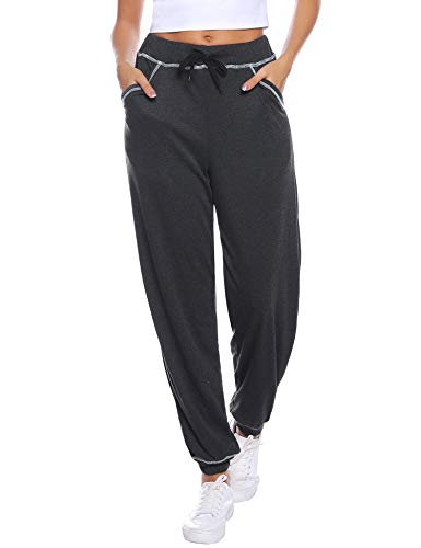 iClosam Pantalones Chandal Mujer Casuals Rayas AlgodóN De Deportivos Yoga Jogger Pantalon Sweatpants con Bolsillos