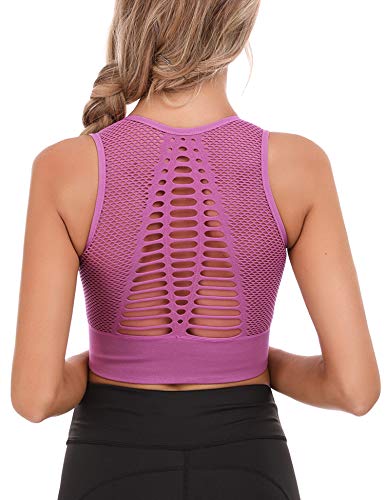 iClosam Sujetador Yoga Mujer,Bra Deportivo Alto Impacto Cómodo y Transpirable Ideal para Gimnasio Fitness Run Ejercicio Yoga