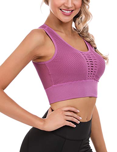 iClosam Sujetador Yoga Mujer,Bra Deportivo Alto Impacto Cómodo y Transpirable Ideal para Gimnasio Fitness Run Ejercicio Yoga