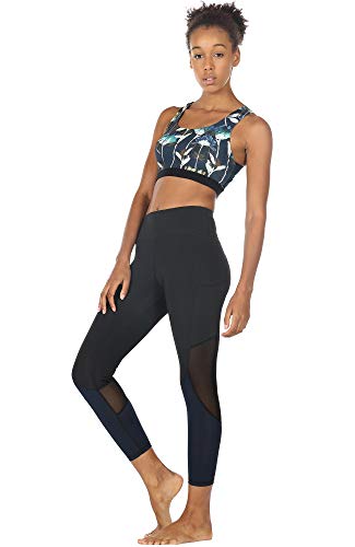 icyzone Workout Yoga Sujetador Deportivo Ejercicio Fitness Ropa Interior para Mujer (M, Loto)