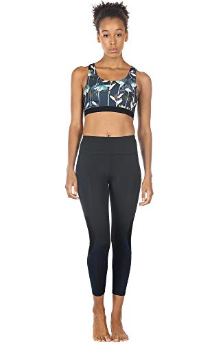 icyzone Workout Yoga Sujetador Deportivo Ejercicio Fitness Ropa Interior para Mujer (M, Loto)