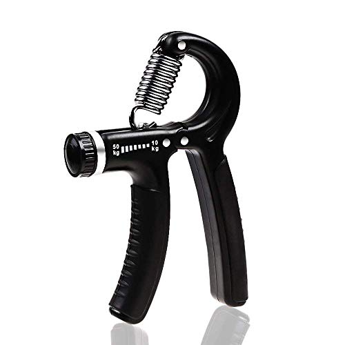 IDEAPRO Adjustable Ejercitador de Mano, Unisex Adulto, Negro, Talla única