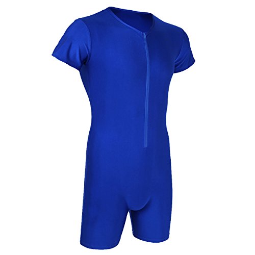 IEFIEL Maillot Leotardo Deportivo Monos de Gimnasia Body Conjunto Ropa Interior Lencería para Hombre Azul M