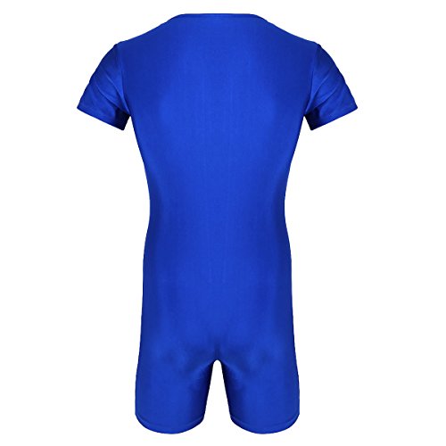 IEFIEL Maillot Leotardo Deportivo Monos de Gimnasia Body Conjunto Ropa Interior Lencería para Hombre Azul M