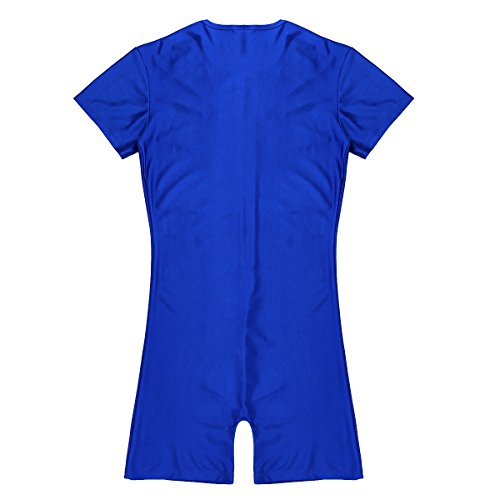 IEFIEL Maillot Leotardo Deportivo Monos de Gimnasia Body Conjunto Ropa Interior Lencería para Hombre Azul M