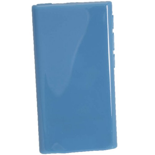 igadgitz Azul Case TPU Gel Funda Cover Carcasa para Apple iPod Nano 7ª Gen 7G 16GB + Protector de pantalla