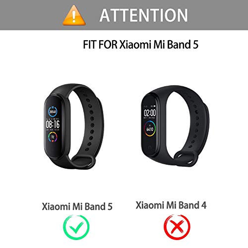 IMBZBK [19 Piezas] 15 Piezas Correas para Xiaomi Mi Band 5 + 4 Piezas TPU Protector Pantalla para Xiaomi Mi Band 5 Pulsera de Repuesto Colorida Pulsera de Silicona