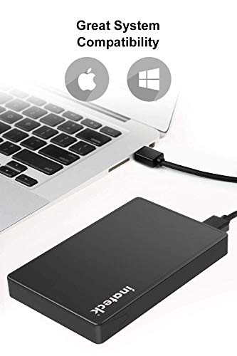 Inateck Carcasa Disco Duro 2.5" USB 3.0, Caja Externa con UASP de HDD SSD SATA I/II/III de 7mm 9.5mm de Altura, No Requiere Herramientas, FE2005