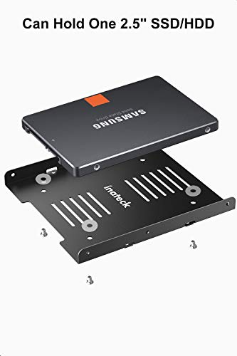 Inateck Kit de Montaje para 2 Discos Duros SSD y HDD de 2,5" a bahías internas de 3,5", Marco de Metal para Montaje de Discos Duros, Adaptador, para SSD Interna de PC,SA04004