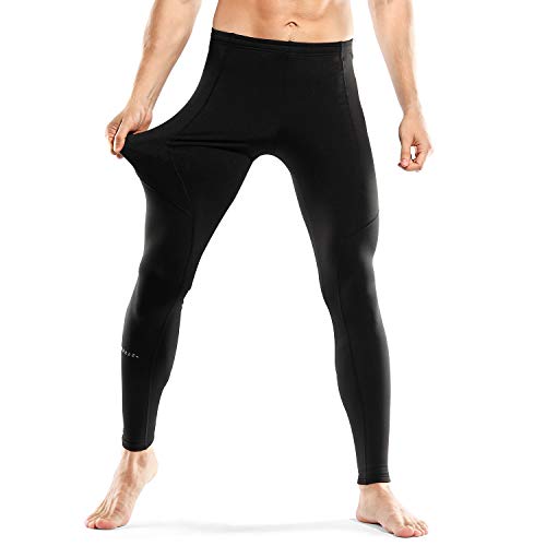 INBIKE Leggings Mallas Compresión Termicas Largas Deporte para Hombre, Medias Pantalon Compresión para Gym Correr Running Fitness Entrenamiento Ciclismo Baloncesto(Negro,L)